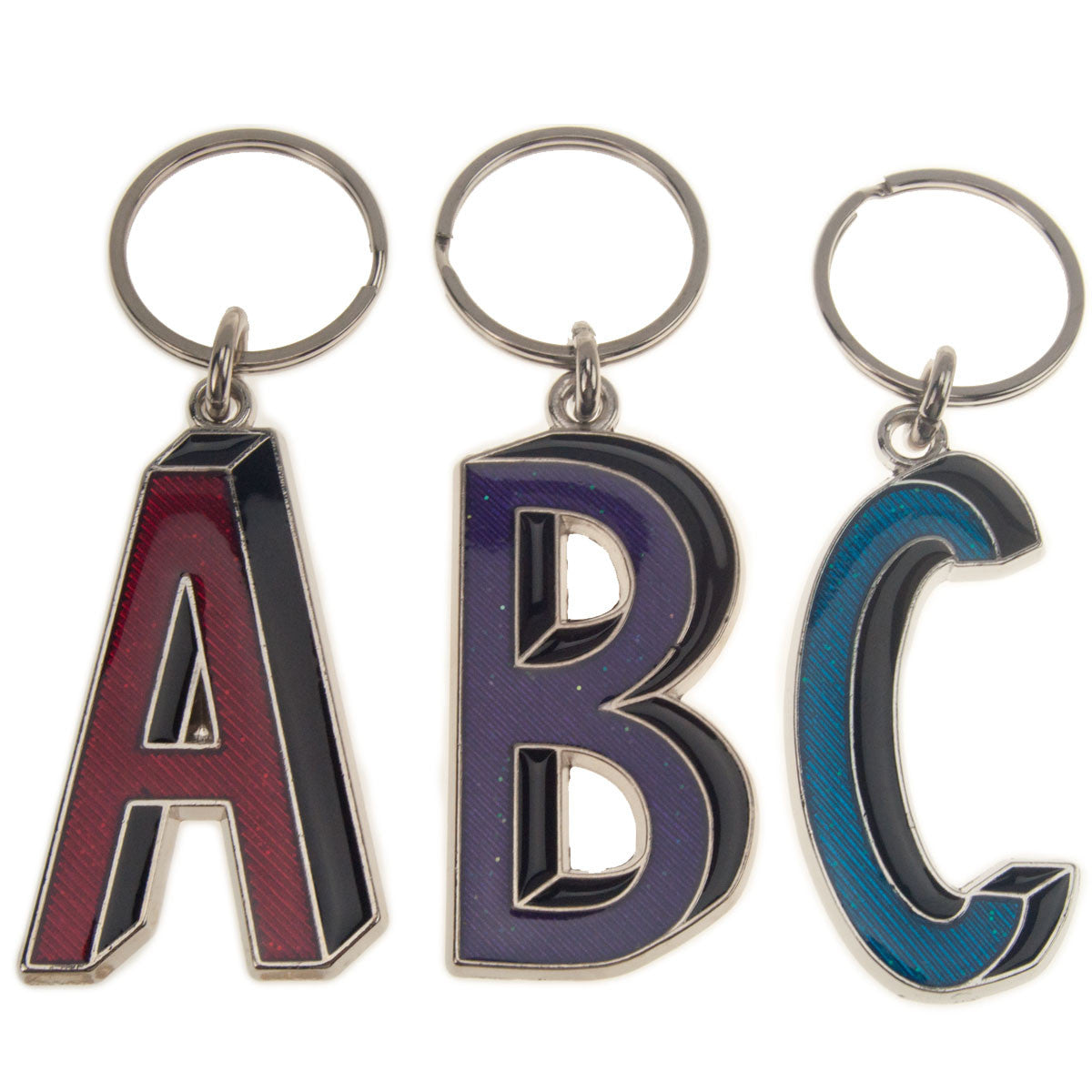Sparkle Initial Keychain