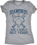 Womens Diamonds are A Girls Best Friend Tshirt Funny Cute Baseball for Ladies Unisex T-shirt, Sweatshirt, Hoodie, Long Sleeve Tee
