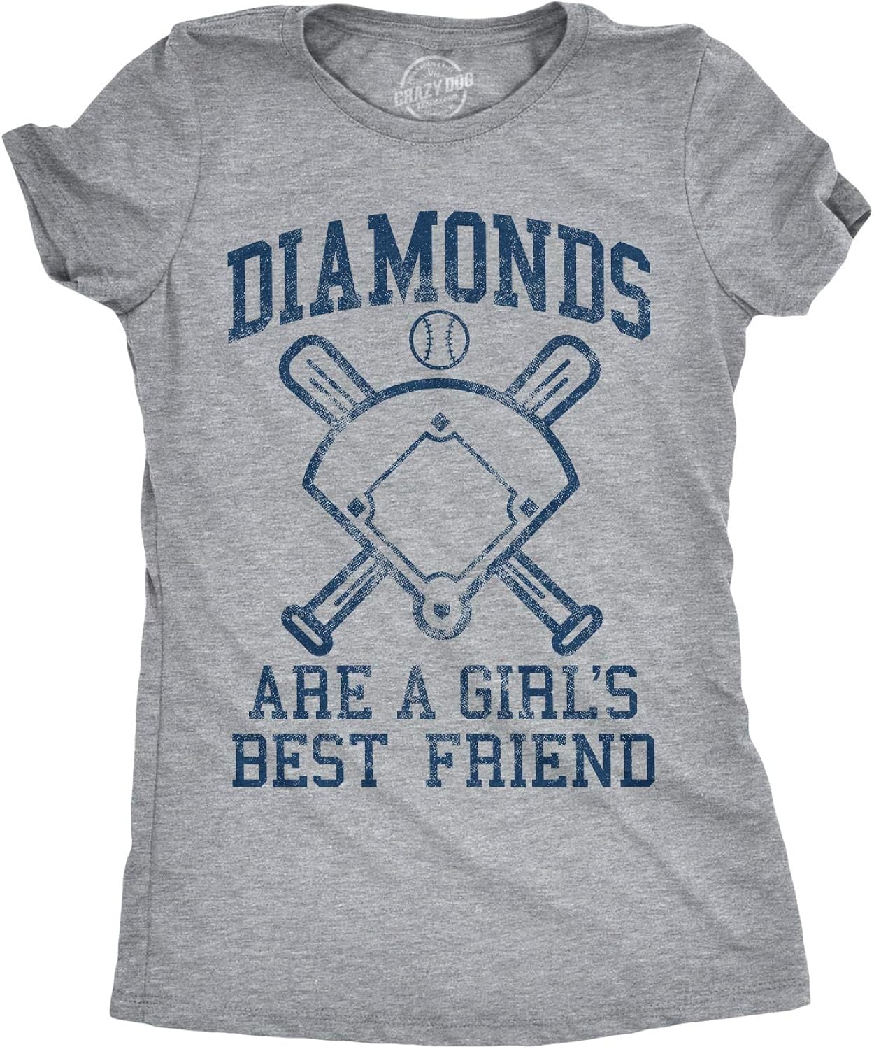 Womens Diamonds are A Girls Best Friend Tshirt Funny Cute Baseball for Ladies Unisex T-shirt, Sweatshirt, Hoodie, Long Sleeve Tee