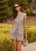 Maren Gingham Cotton Vest