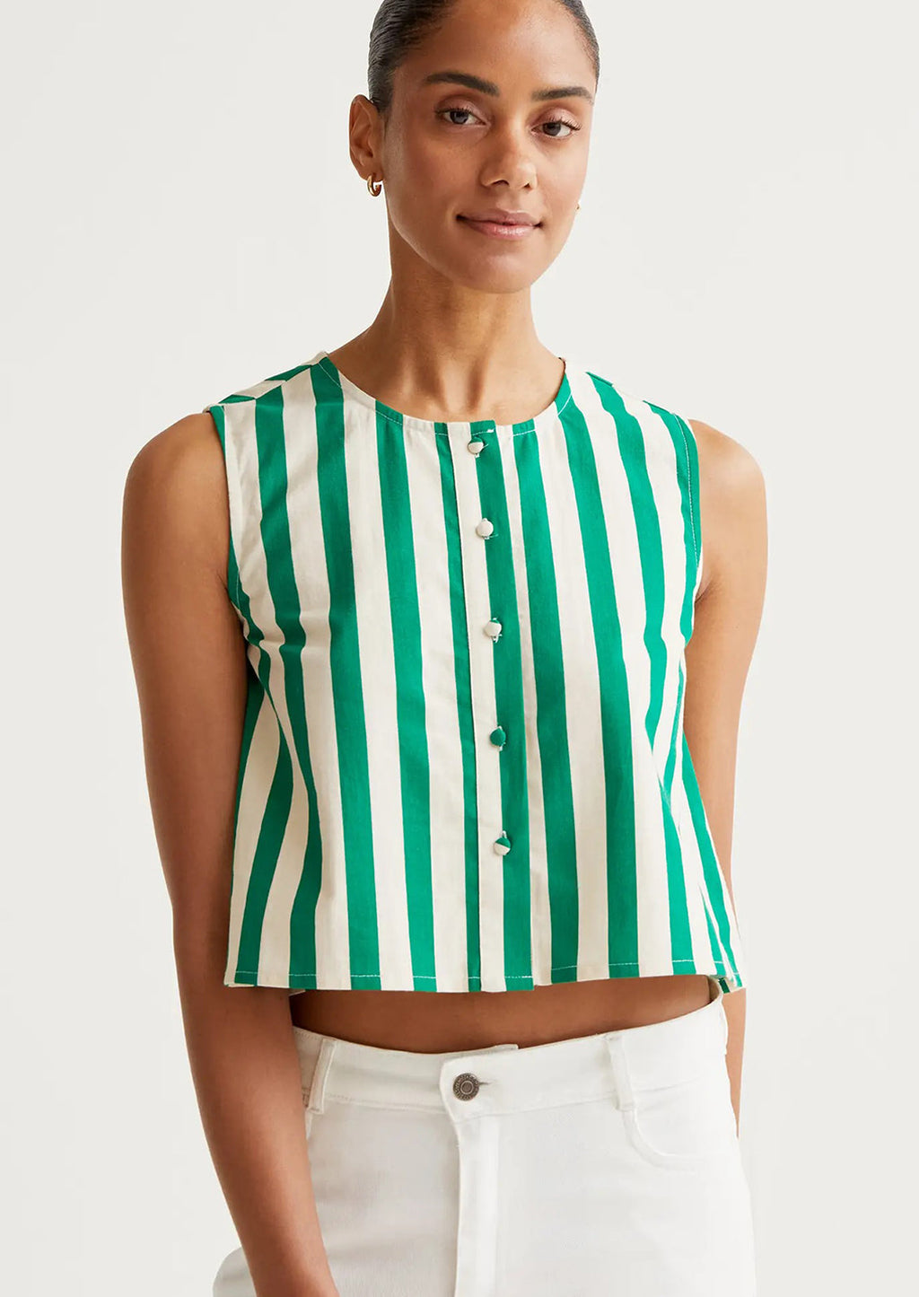 Polly Striped Cotton Tank