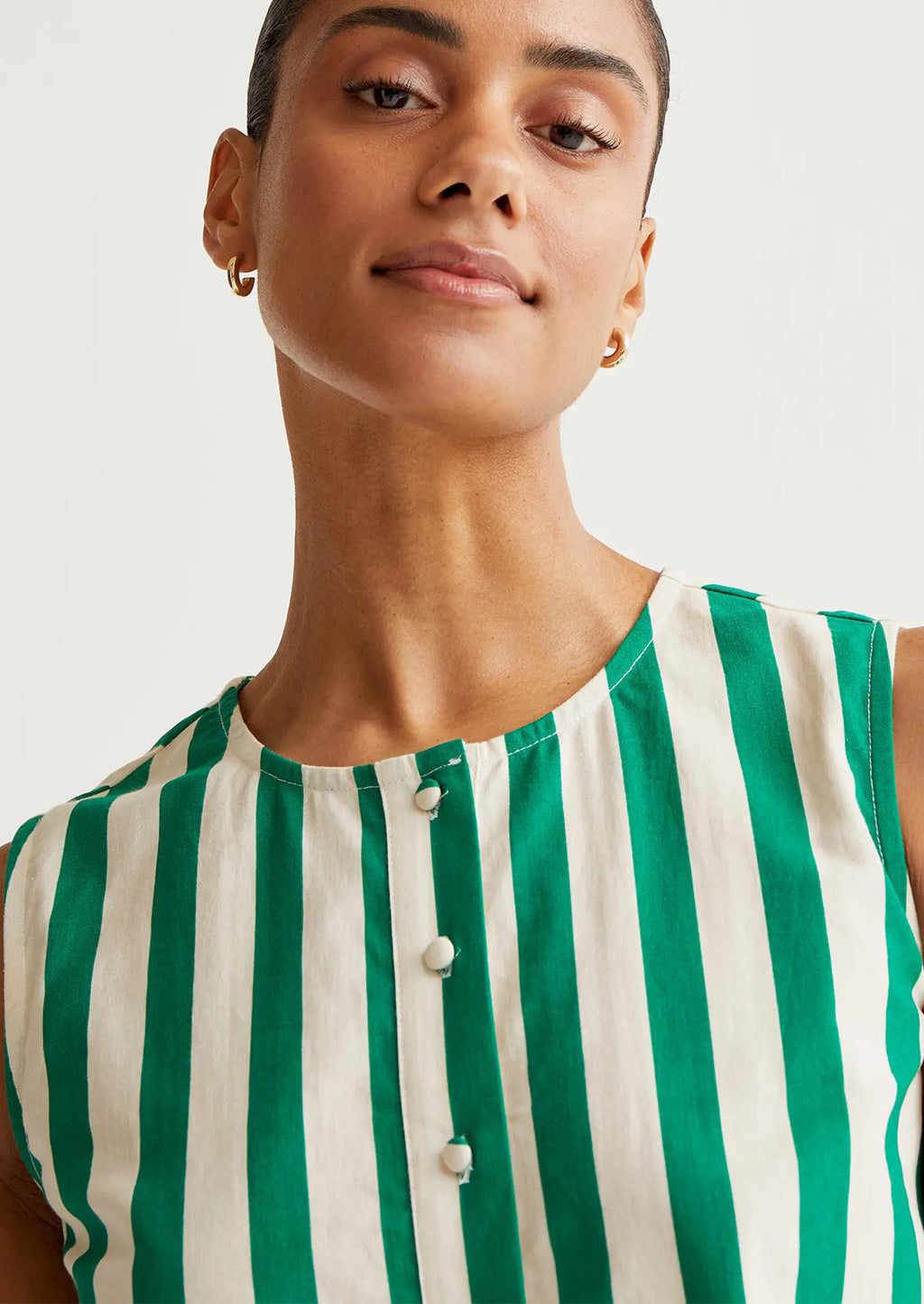Polly Striped Cotton Tank