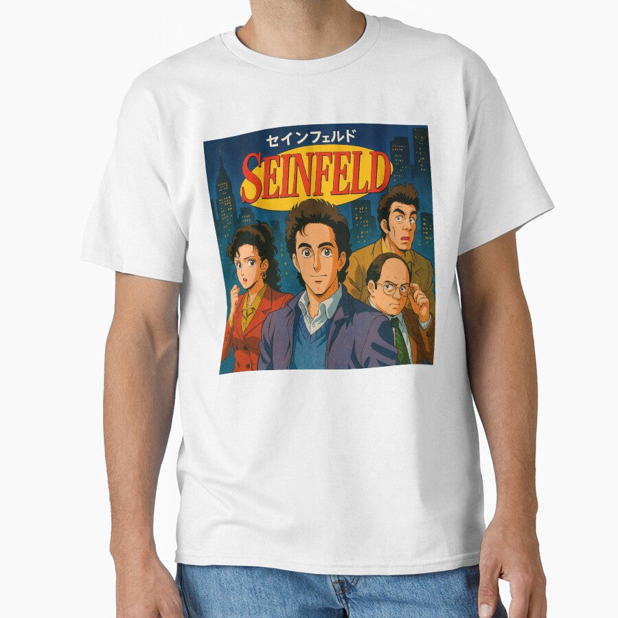 Seinfeld 1980s japanese anime poster art by QuirkBeasts Unisex T-shirt, Sweatshirt, Hoodie, Long Sleeve Tee