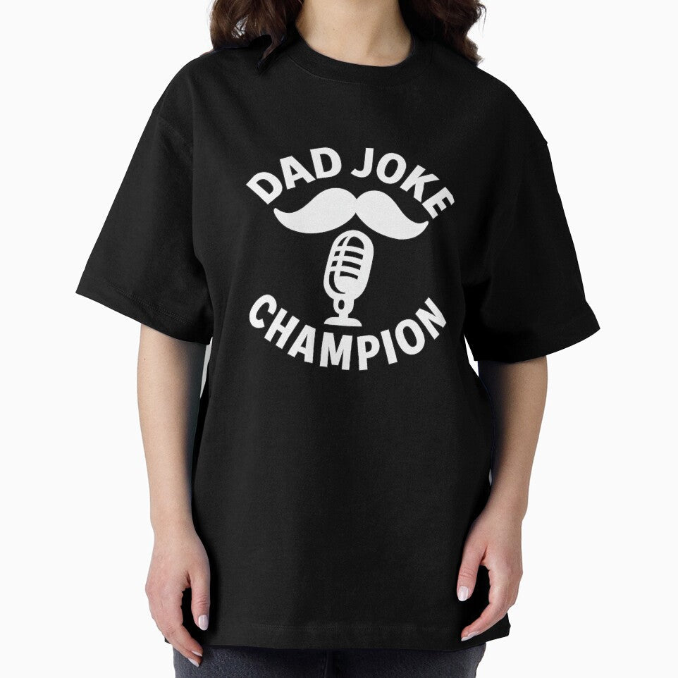 Dad Joke Champion White Ink by ThoughtsInTheOpen Unisex T-shirt, Sweatshirt, Hoodie, Long Sleeve Tee