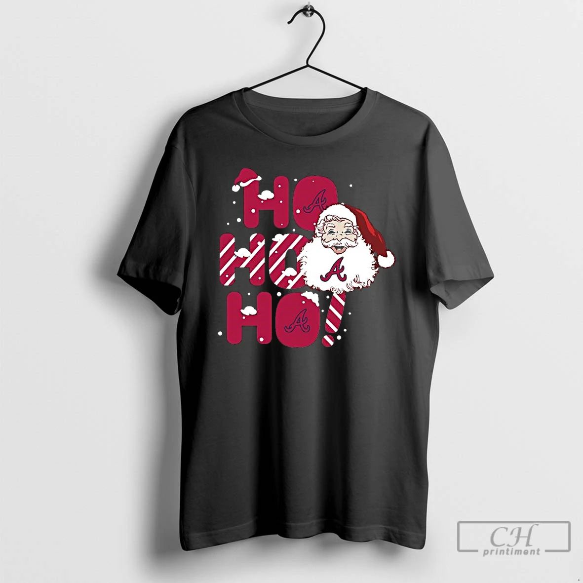 Premium 2025 Atlanta Braves Christmas Santa Ho Ho Ho T Shirts Unisex T-shirt, Sweatshirt, Hoodie, Long Sleeve Tee